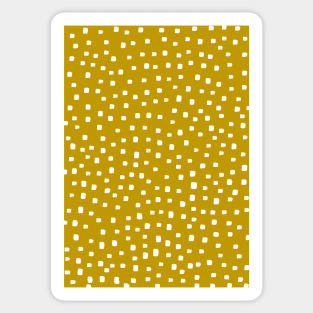 Mustard Yellow and White Spotty Polka dot Sticker